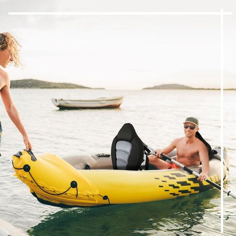 Lewtemi 2 Pieces Kayak Seat Thicken Seat Cushion for Kayak with Detachable Storage Bag Kayak Seat Cushion with Kayak Accessory for Kayaking Canoeing Rafting Fishing Water (Black) in Saudi Arabia