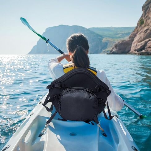 Lewtemi 2 Pieces Kayak Seat Thicken Seat Cushion for Kayak with Detachable Storage Bag Kayak Seat Cushion with Kayak Accessory for Kayaking Canoeing Rafting Fishing Water (Black) in Saudi Arabia