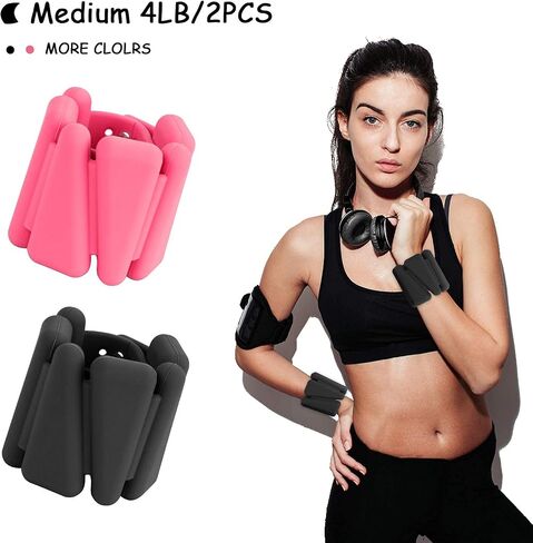 Strength Training Wrist Weights Sets for Women, Ankle Weights for Men, Hand Weights Sets for Women, Wearable Weights Adjustable, 1 lb Weights Each, 2 lb Weights Each, 2 Per Set in Saudi Arabia