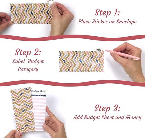 12 ظرفًا نقديًا مغلفًا للميزانية - مع 12 ورقة ميزانية وملصقًا | نظام المغلف النقدي المبوب | مظاريف النقود للنقود، ومظاريف الميزانية لمخطط الميزانية لمحفظة المغلف النقدي in Kuwait