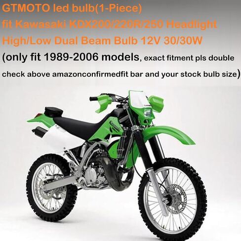 لمصابيح LED Kawasaki KLX300 KDX200 KDX220، لمبة 92069-1080، مصابيح ADV Pod 12V 30/30W شعاع مزدوج عالي منخفض، قوي 6000K أبيض ساطع P15d، حزمة واحدة in Kuwait