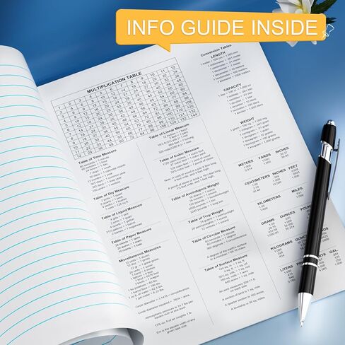 دفاتر ملاحظات تكوين ورق مسطر واسع 8 حزم، 9-3/4 بوصة × 7-1/2 بوصة 100 ورقة لكل كتاب، أغطية رخامية سوداء كتب تكوين مجمعة، دفاتر يوميات مبطنة لتدوين الملاحظات مثالية للوازم المدرسية in Kuwait