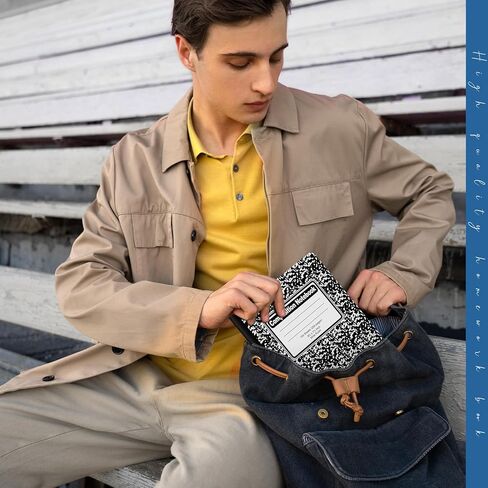 دفاتر ملاحظات تكوين ورق مسطر واسع 8 حزم، 9-3/4 بوصة × 7-1/2 بوصة 100 ورقة لكل كتاب، أغطية رخامية سوداء كتب تكوين مجمعة، دفاتر يوميات مبطنة لتدوين الملاحظات مثالية للوازم المدرسية in Kuwait