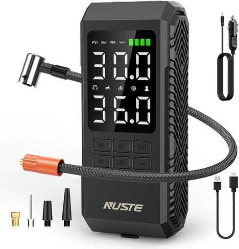 Tire Inflator Portable Air Compressor, 25000mAh Air Pump - Car Accessories,150PSI Cordless Bike Pump with Digital Pressure Gauge with LED Light for Bicycle, Balloons in Saudi Arabia