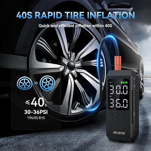 Tire Inflator Portable Air Compressor, 25000mAh Air Pump - Car Accessories,150PSI Cordless Bike Pump with Digital Pressure Gauge with LED Light for Bicycle, Balloons in Saudi Arabia