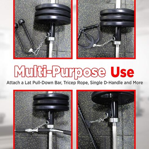 منصة صف T-Bar من Logest مع سلسلة - ملحق الألغام الأرضية العيينة يناسب القضيب الأولمبي يدور بالكامل 360 درجة مثالي للتمارين المنحنية التي تستهدف الكتف الخلفي والعضلات الأساسية مقبض صف T للحديد in Kuwait