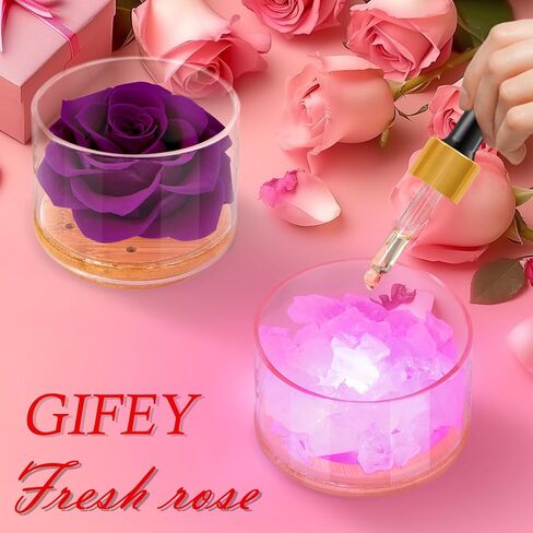 هدايا عيد ميلاد للنساء، هدايا وردة عيد الأم للأم من ابنتها، هدايا زهرة الورد الأبدية لها، هدية للأم من حجر الكريستال العلاجي العطري، هدية للأم من الورد الأحمر، للزوجة (وردي) in Kuwait