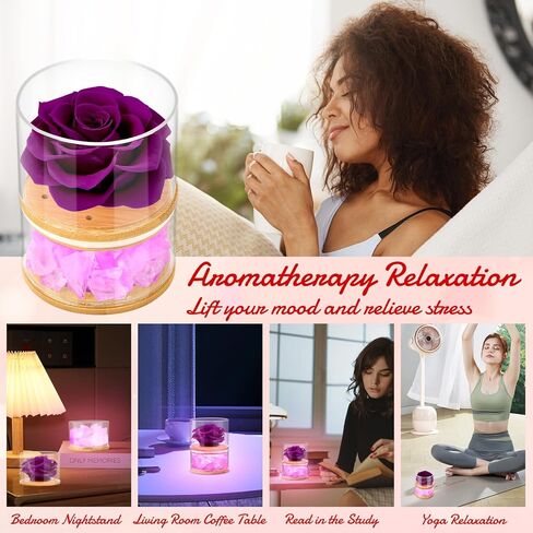 هدايا عيد ميلاد للنساء، هدايا وردة عيد الأم للأم من ابنتها، هدايا زهرة الورد الأبدية لها، هدية للأم من حجر الكريستال العلاجي العطري، هدية للأم من الورد الأحمر، للزوجة (وردي) in Kuwait