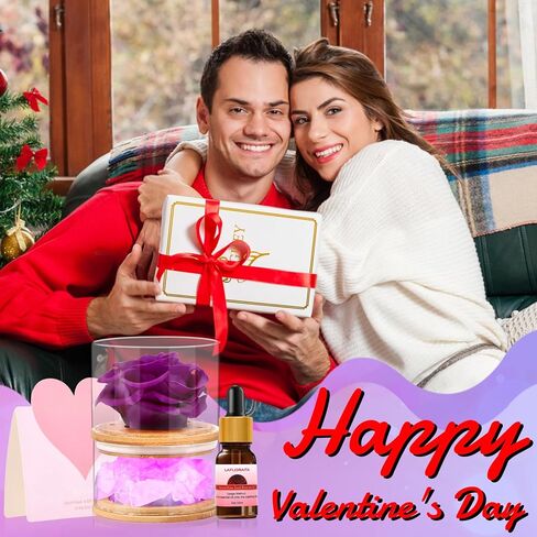 هدايا عيد ميلاد للنساء، هدايا وردة عيد الأم للأم من ابنتها، هدايا زهرة الورد الأبدية لها، هدية للأم من حجر الكريستال العلاجي العطري، هدية للأم من الورد الأحمر، للزوجة (وردي) in Kuwait