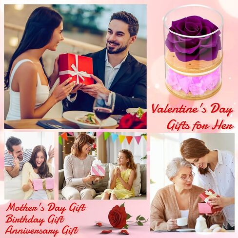 هدايا عيد ميلاد للنساء، هدايا وردة عيد الأم للأم من ابنتها، هدايا زهرة الورد الأبدية لها، هدية للأم من حجر الكريستال العلاجي العطري، هدية للأم من الورد الأحمر، للزوجة (وردي) in Kuwait
