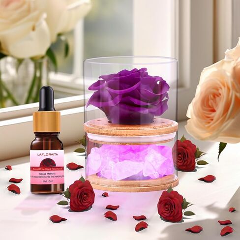 هدايا عيد ميلاد للنساء، هدايا وردة عيد الأم للأم من ابنتها، هدايا زهرة الورد الأبدية لها، هدية للأم من حجر الكريستال العلاجي العطري، هدية للأم من الورد الأحمر، للزوجة (وردي) in Kuwait