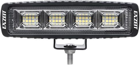 شريط إضاءة EXZEIT 72 وات 6 بوصة، ضوء فيضانات 5000 لومن، ضوء احتياطي للضوء العكسي لجرار الثلج، شاحنة حرث الثلج، قارب SUV ATV، 12/24 فولت in Kuwait
