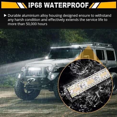 Auxbeam 22 Inch 120W LED Light Bar 2PCS 3 Inch 96W LED Pods, Amber White Fog Light 6 Modes Strobe Lights for Work Truck, Spot Flood Combo Off Road Driving Lights for Jeep ATV Utv Auto in Saudi Arabia