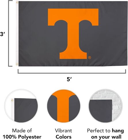 Desert Cactus University of Tennessee Flag Knoxville Volunteers Vols UT Flags Banners 100% Polyester Indoor Outdoor 3x5 (Design Y) in Saudi Arabia