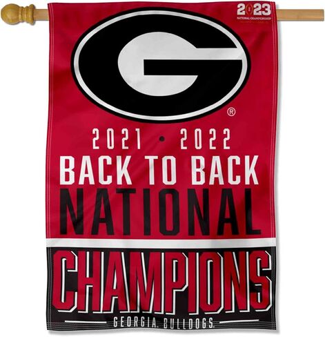Georgia Bulldogs 2022 College Football National Champions Banner Vertical Flag in Kuwait