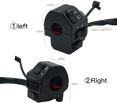 Black Universal Aluminum 7/8" 22MM Motorcycle Switch Handlebar Motorbike Horn Turn Signal Headlight Control Buttons in Saudi Arabia
