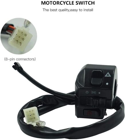 Black Universal Aluminum 7/8" 22MM Motorcycle Switch Handlebar Motorbike Horn Turn Signal Headlight Control Buttons in Saudi Arabia