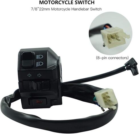 Black Universal Aluminum 7/8" 22MM Motorcycle Switch Handlebar Motorbike Horn Turn Signal Headlight Control Buttons in Saudi Arabia