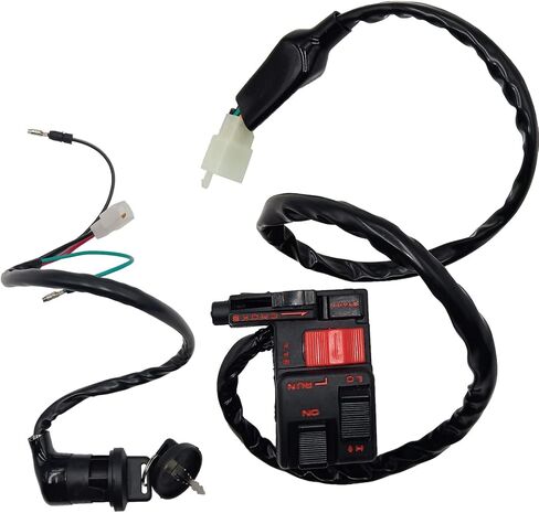 L/H مفتاح الإضاءة صالح لهوندا ATC 250 كبير أحمر ATC250ES 1985 1986 1987 مفتاح المقود مع مفتاح إشعال التبديل in Saudi Arabia