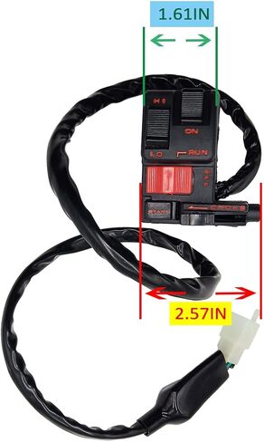 L/H مفتاح الإضاءة صالح لهوندا ATC 250 كبير أحمر ATC250ES 1985 1986 1987 مفتاح المقود مع مفتاح إشعال التبديل in Saudi Arabia