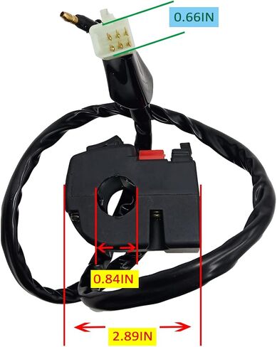 L/H مفتاح الإضاءة صالح لهوندا ATC 250 كبير أحمر ATC250ES 1985 1986 1987 مفتاح المقود مع مفتاح إشعال التبديل in Saudi Arabia