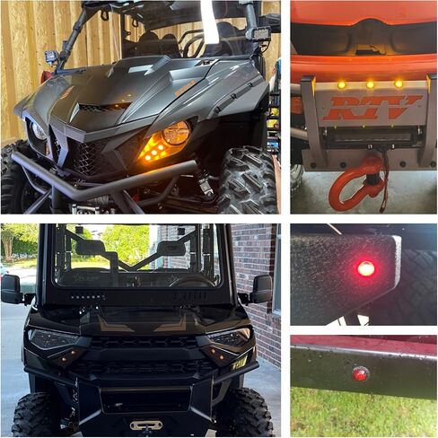Universal ATV UTV SXS Turn Signal Horn Kit Street Legal Kit Rocker Switch with LED Lights Hazard Switch Flasher Relay (Kit YN) in Saudi Arabia