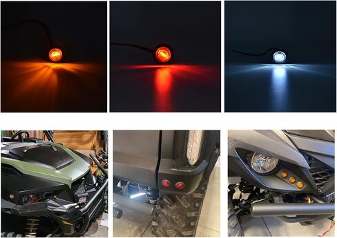 Universal ATV UTV SXS Turn Signal Horn Kit Street Legal Kit Rocker Switch with LED Lights Hazard Switch Flasher Relay (Kit YN) in Saudi Arabia