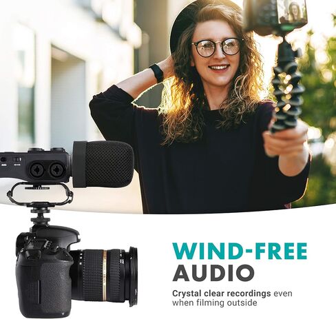 Movo WST-R30 حاجب أمامي للميكروفون مصنوع من النايلون مع تقنية الرغوة الصوتية لـ Zoom H4n، H5، H6، Tascam DR-100 MKII وSony PCM-D50 المسجلات الرقمية المحمولة in Saudi Arabia
