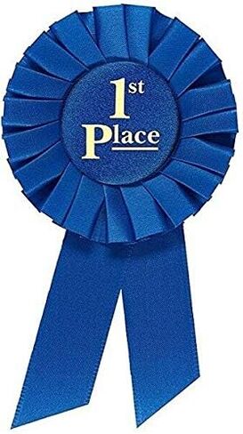 Award Ribbons Rosette Place 1st 2nd 3rd 4th 5th Premium Set Multipurpose for Ceremonies and Events 6 inch by Clinch Star in Kuwait