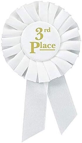 Award Ribbons Rosette Place 1st 2nd 3rd 4th 5th Premium Set Multipurpose for Ceremonies and Events 6 inch by Clinch Star in Kuwait