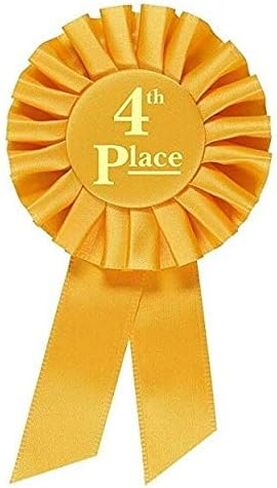 Award Ribbons Rosette Place 1st 2nd 3rd 4th 5th Premium Set Multipurpose for Ceremonies and Events 6 inch by Clinch Star in Kuwait