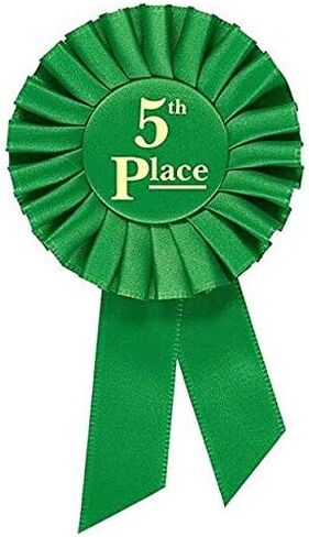 Award Ribbons Rosette Place 1st 2nd 3rd 4th 5th Premium Set Multipurpose for Ceremonies and Events 6 inch by Clinch Star in Kuwait