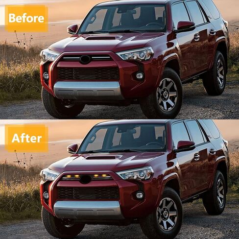 4pcs LED Grille Lights for 2020 2021 2022 2023 4Runner Grille Raptor Lights OEM Grill Lights Fits SR5 TRD Off-Road Sport Limited(Amber Lights) in Saudi Arabia