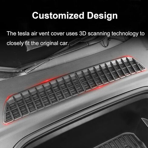غطاء فتحة التهوية طراز Y من تسلا، شبكة مدخل الهواء، شبكة مدخل الشبكة، الغطاء الأمامي الواقي باللون الأسود لملحقات الموديل Y 2023 2022 (2 قطعة) in Kuwait