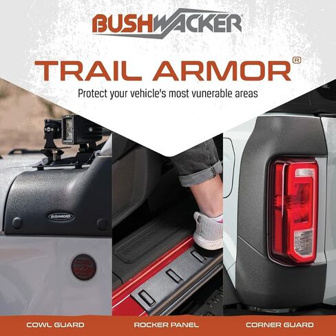 Bushwacker Trail Armor Hood Guard | 1-Piece, Black, Textured Finish | 14006 | Fits 1998-2006 Jeep Wrangler TJ in Kuwait