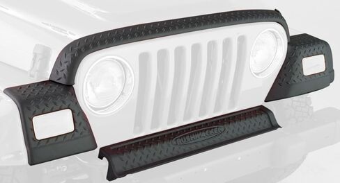 Bushwacker Trail Armor Hood Guard | 1-Piece, Black, Textured Finish | 14006 | Fits 1998-2006 Jeep Wrangler TJ in Kuwait