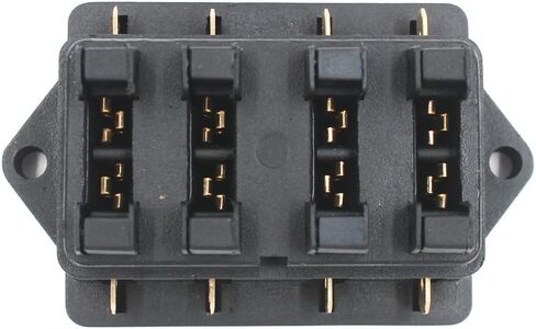 2-Input 6-Output Car Standard Blade Fuse Holder (Apply to 1~40 AMP), ATC ATO 6 Way Fuse Box with Wire for Car/Boat/Marine/Trike, Block with 10 Free Blade Fuse in Saudi Arabia