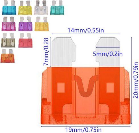 2-Input 6-Output Car Standard Blade Fuse Holder (Apply to 1~40 AMP), ATC ATO 6 Way Fuse Box with Wire for Car/Boat/Marine/Trike, Block with 10 Free Blade Fuse in Saudi Arabia