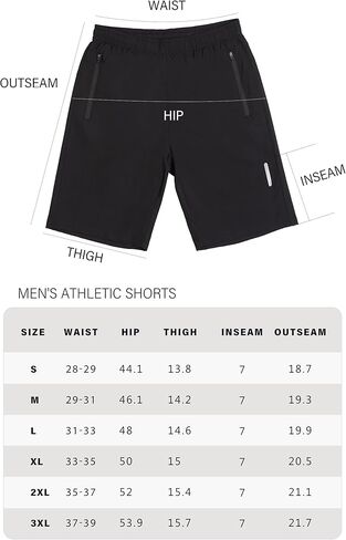 SIMIYA Men's Running Workout Shorts Lightweight Quick Dry Mens Athletic Shorts 7" Training Gym Shorts with Zipper Pockets in Saudi Arabia