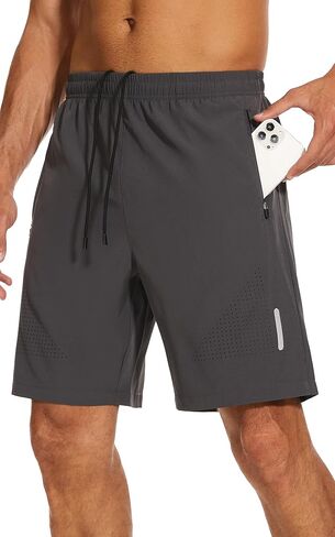 شورت SIMIYA للرجال للجري والتمارين الرياضية خفيف الوزن وسريع الجفاف للرجال مقاس 7 بوصات شورت رياضي للتدريب مع جيوب بسحاب in Kuwait