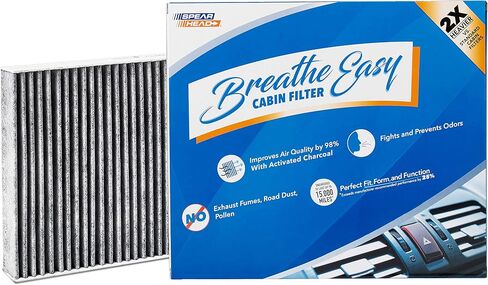 Spearhead Odor Defense Breathe Easy AC & Heater Cabin Filter | Fits 2014-20 Rogue, 2017-22 Rogue Sport Like OEM | Up to 25% Longer Lasting w/Activated Carbon (BE-854) in Saudi Arabia