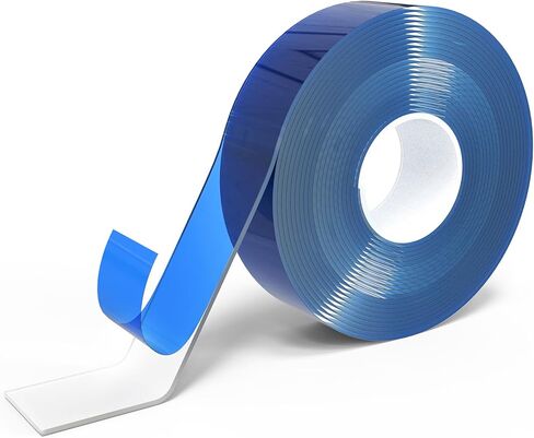 Double Sided Adhesive Tape Heavy Duty, 1-8/1" x 236" Nano Clear Adhesive Tape, Removable Poster Tape Picture Hanging Strips for Home, Office, Car (20 Feet) in Kuwait
