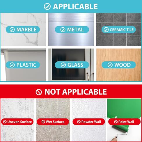 Double Sided Adhesive Tape Heavy Duty, 1-8/1" x 236" Nano Clear Adhesive Tape, Removable Poster Tape Picture Hanging Strips for Home, Office, Car (20 Feet) in Kuwait