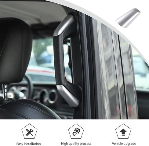 Voodola لسيارة Jeep JL A&B مقابض عمود المقبض لـ 2018-2023+ ملحقات جيب رانجلر JL JLU Gladiator JT، ABS أحمر 8 قطع in Kuwait