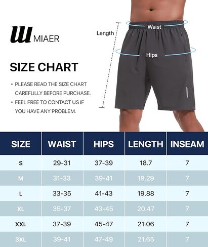 شورت رياضي للرجال مقاس 7 بوصات شورت رياضي قصير سريع الجفاف للجري خفيف الوزن مع جيوب in Kuwait