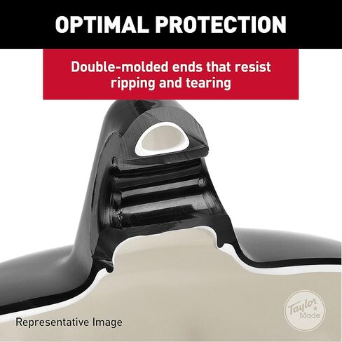 Taylor Made Super Gard Inflatable Vinyl Boat Fender 6.5" x 22", Double-Molded Ends, Fits 5/8" Lines, for Boats 15-35', Ribbed Design, Rubber Football Needle Inflation, Yellow - 2020108281 in Saudi Arabia