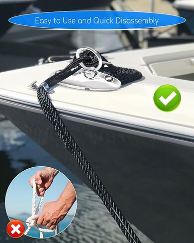 Quick Release Fender Hanger, 316 Stainless Steel Marine Fender Hanger for Pontoon Boat Top Hinges Swivel Side Mount Hinge with Screws and Two Different Sizes of Rings in Saudi Arabia