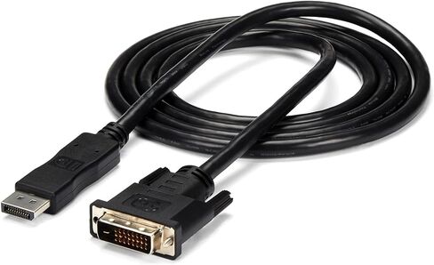 StarTech 10ft Passive DisplayPort to DVI-D Cable, 1920x1200 (DP2DVIMM10) | DP 1.2 HBR2, Single-link, HDCP, Passive, 1080p 60Hz, EDID pass-through, Non-latching DP, 1080p video, DVI-D monitor cable in Saudi Arabia
