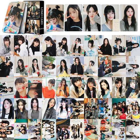 مجموعة بطاقات ZINE Lomo من الجينز الجديدة 55 قطعة 2023، مجموعة بطاقات Kpop للبضائع هدية لمحبي الأولاد والبنات والأرانب من النوع A in Kuwait