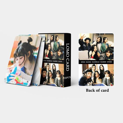 مجموعة بطاقات ZINE Lomo من الجينز الجديدة 55 قطعة 2023، مجموعة بطاقات Kpop للبضائع هدية لمحبي الأولاد والبنات والأرانب من النوع A in Kuwait